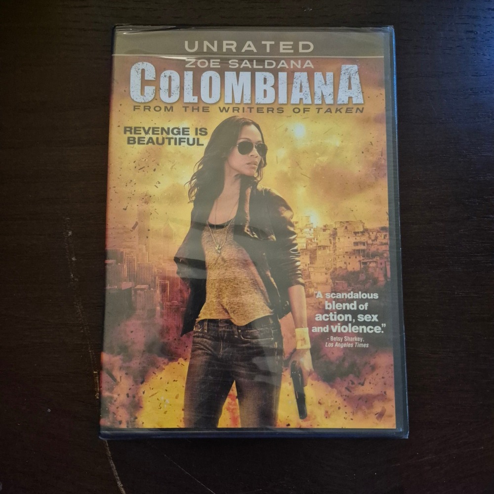 Colombiana DVD Zoe Saldana Luc Besson Action Movie Unrated New Sealed